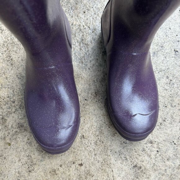 Hunter Purple sparkle Rain boots, size 36 - Picture 5 of 14